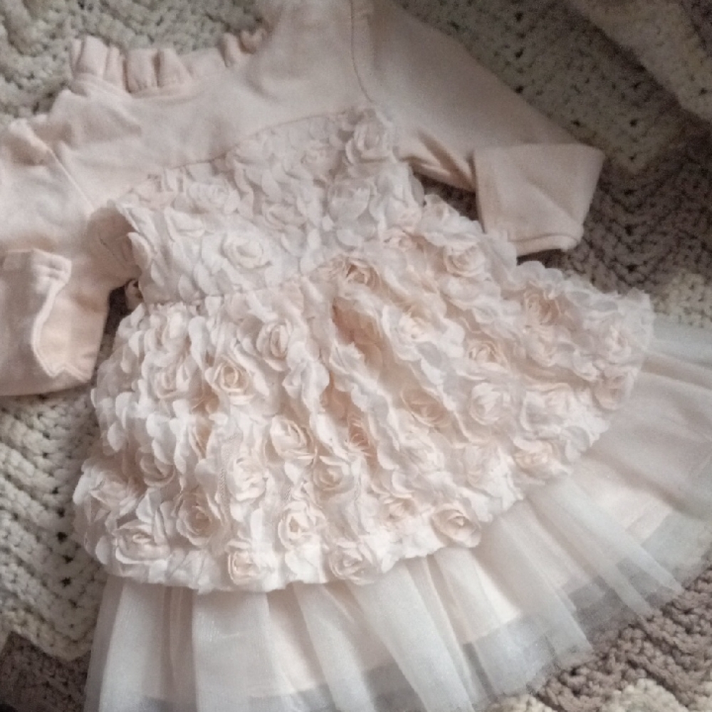 Elegant Cream Kids Formal Dress